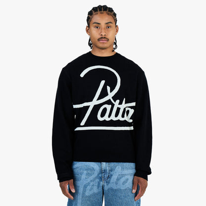 Patta Hearted Jumper / Black
