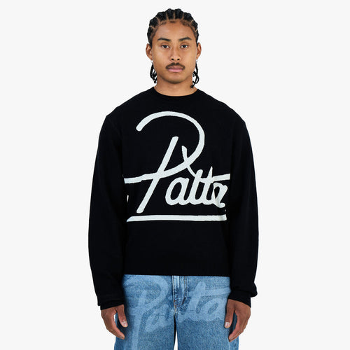Patta Hearted Jumper / Black