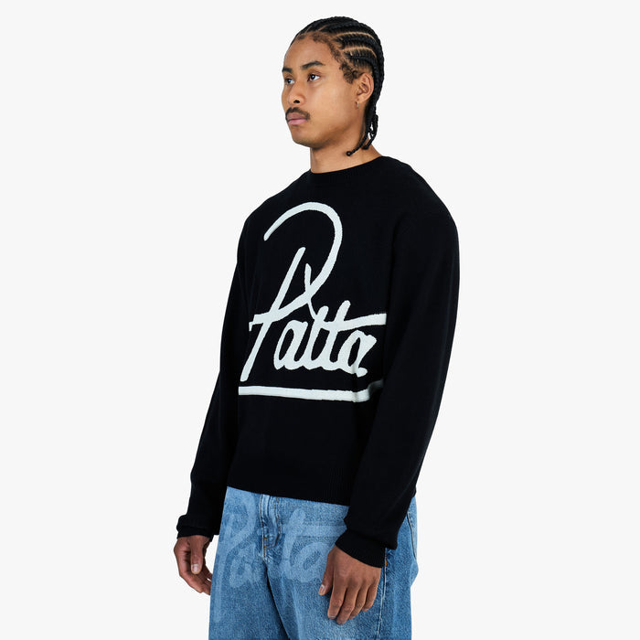 Patta Hearted Jumper / Black