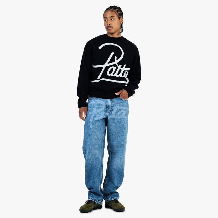 Patta Hearted Jumper / Black