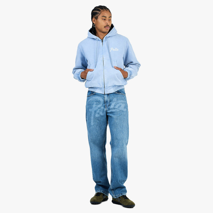 Patta Laserprint Whiskers Denim Pants / Light Blue Denim