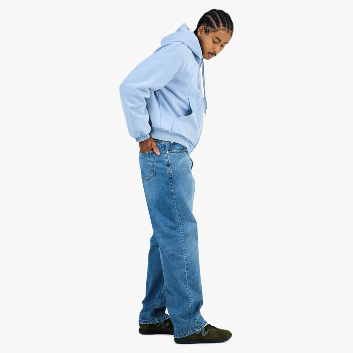 Patta Laserprint Whiskers Denim Pants / Light Blue Denim
