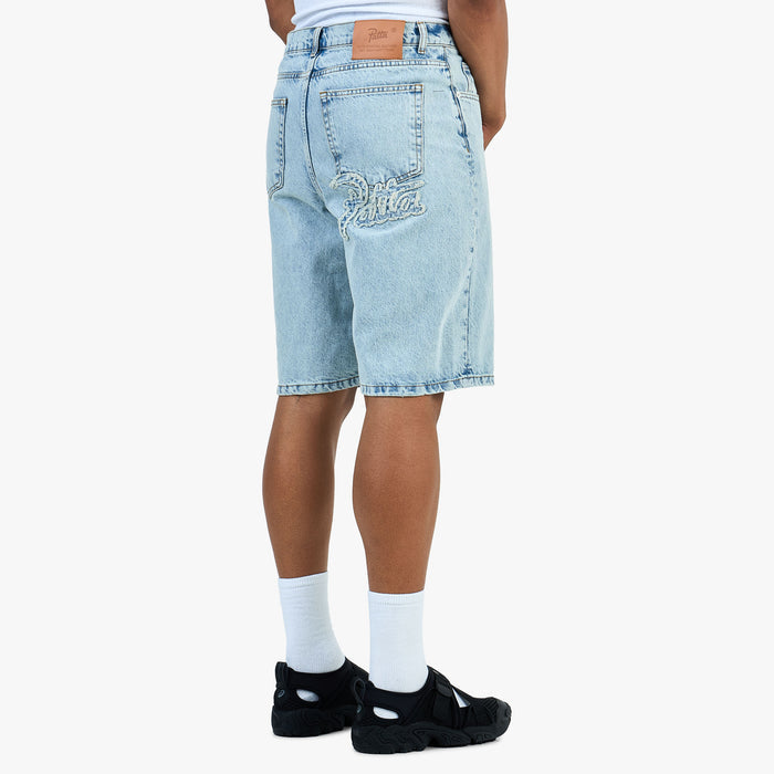 Patta Light Wash Denim Shorts / Light Blue Denim