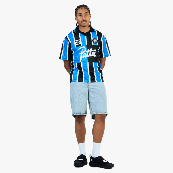 Patta Stripe Football Jersey / French Blue