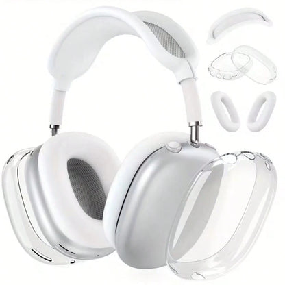 PC Transparent Earphone Protective Case, 1 Pair Anti-Slip Earphone Covers, Anti-Scratch Transparent Protective Case, Suitable For Max, TPU Wireless Shock-Proof Earphone Protective Case, Suitable For A