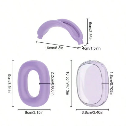 PC Transparent Earphone Protective Case, 1 Pair Anti-Slip Earphone Covers, Anti-Scratch Transparent Protective Case, Suitable For Max, TPU Wireless Shock-Proof Earphone Protective Case, Suitable For A