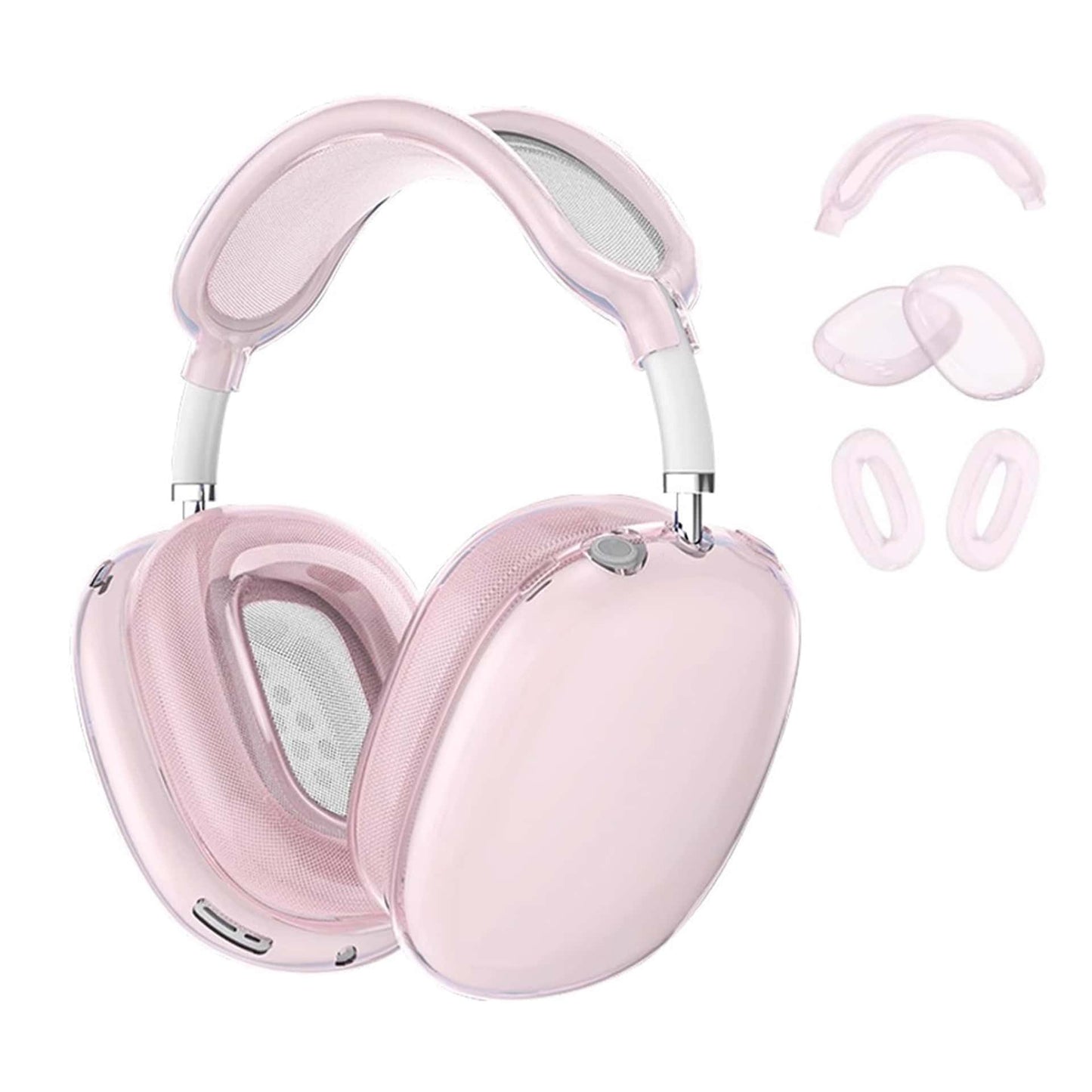 PC Transparent Earphone Protective Case, 1 Pair Anti-Slip Earphone Covers, Anti-Scratch Transparent Protective Case, Suitable For Max, TPU Wireless Shock-Proof Earphone Protective Case, Suitable For A