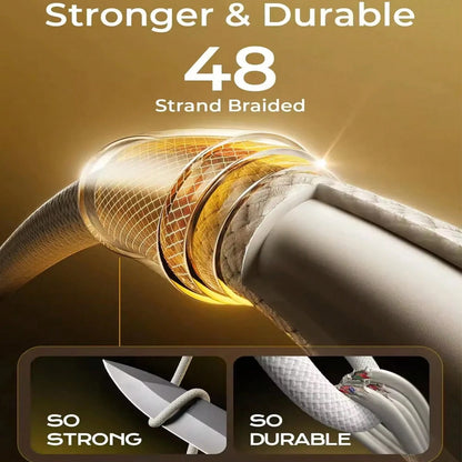 PD 60W Dual USB C Fast Charging Cable For IPhone 17/16/15 Pro Max Plus ForSamsung POCO Type C To Type C Fast Charger Braided Cable Data Cable With Box