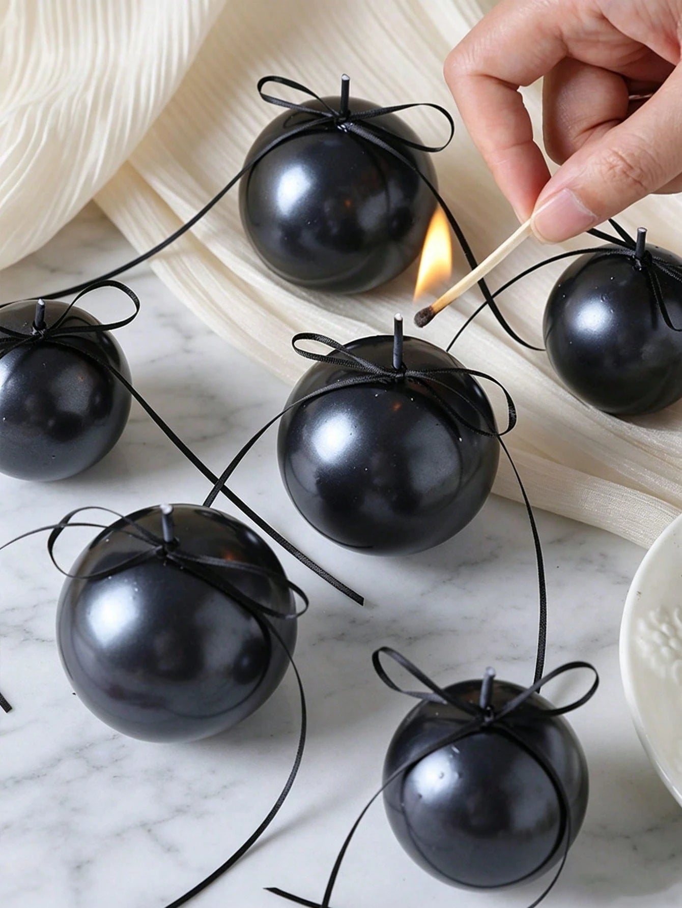 Pearl Shell Scented Candle, Made Of Soy Wax, White/Pink/Black Pearl Aromatherapy Candle, Suitable For Wedding Decoration, Candlelight Dinner, Party Favor, Blackto School Gift, Home Decor, Halloween, C