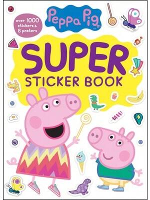 Peppa Pig Super Sticker Book: Over 1000 Stickers & 8 Posters (Paperback) By Golden Books