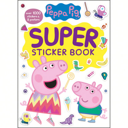 Peppa Pig Super Sticker Book: Over 1000 Stickers & 8 Posters (Paperback) By Golden Books