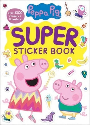 Peppa Pig Super Sticker Book: Over 1000 Stickers & 8 Posters (Paperback) By Golden Books