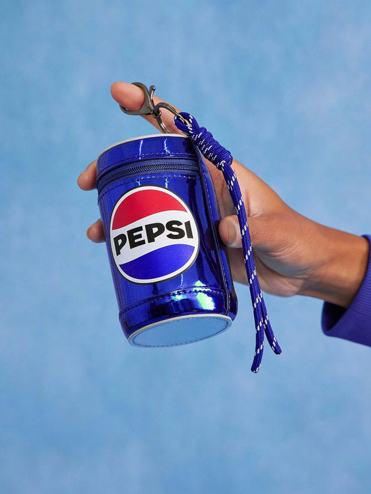 PEPSI X 1pc PU Leather Can Shaped Coin Purse, Can Store Daily Small Items, Coins, Lipstick, Can Be Hung On Bags, Suitable For Commuting, Study, Travel, Suitable For Men, Women, Students, Friends