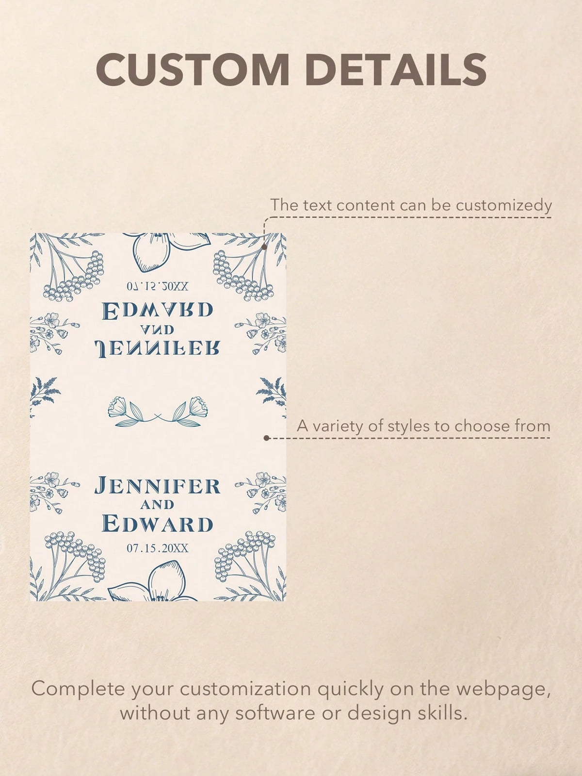 Personalized Custom Text Matchbox Stickers, Vintage Waterproof Wedding Matchbox Labels, Elegant Creative High-Quality Stickers For Wedding Favors, Bridal Showers, Bachelor/Bachelorette Parties, Birthd
