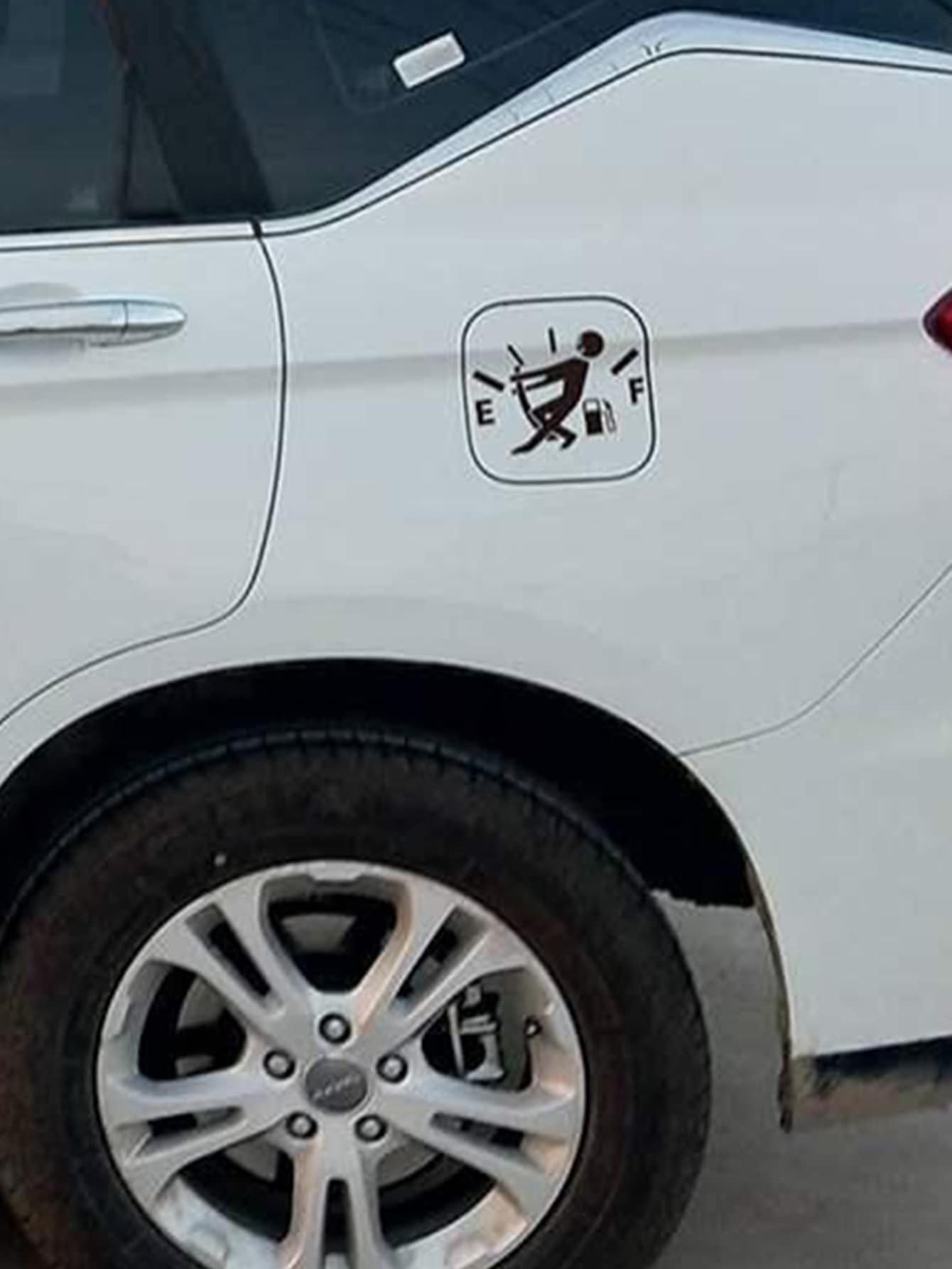 Personalized Gas Tank Cover Sticker Car Scratch Protection Film, Glass Decorative Car Sticker Humorous Car Accessories For Men Video Game Car Decals Video Game Car Decals Prank Gifts For Car Enthusias