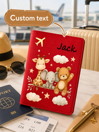 Personalized Passport Cover With Name, Travel Passport Holder Card Wallet, Custom Travel Passport Sleeve, Cute Wildlife Passport Wallet, Vacation