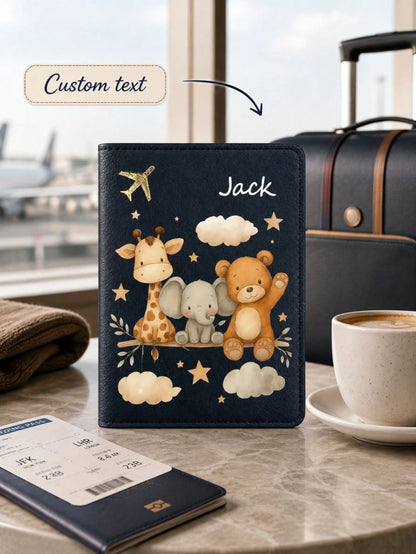 Personalized Passport Cover With Name, Travel Passport Holder Card Wallet, Custom Travel Passport Sleeve, Cute Wildlife Passport Wallet, Vacation