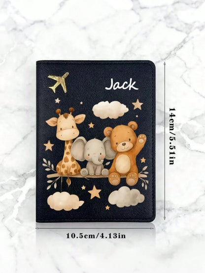 Personalized Passport Cover With Name, Travel Passport Holder Card Wallet, Custom Travel Passport Sleeve, Cute Wildlife Passport Wallet, Vacation