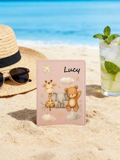 Personalized Passport Cover With Name, Travel Passport Holder Card Wallet, Custom Travel Passport Sleeve, Cute Wildlife Passport Wallet, Vacation