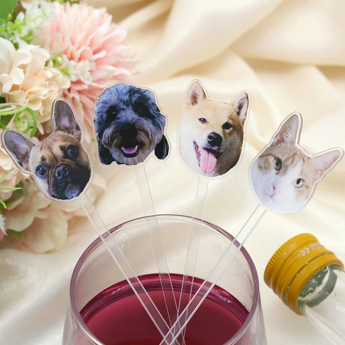 Personalized Photo Drink Stirrer, Unique Acrylic Stirrer, Perfect Gift For Friends, Family, Bachelor Party, Birthday And Other Occasions