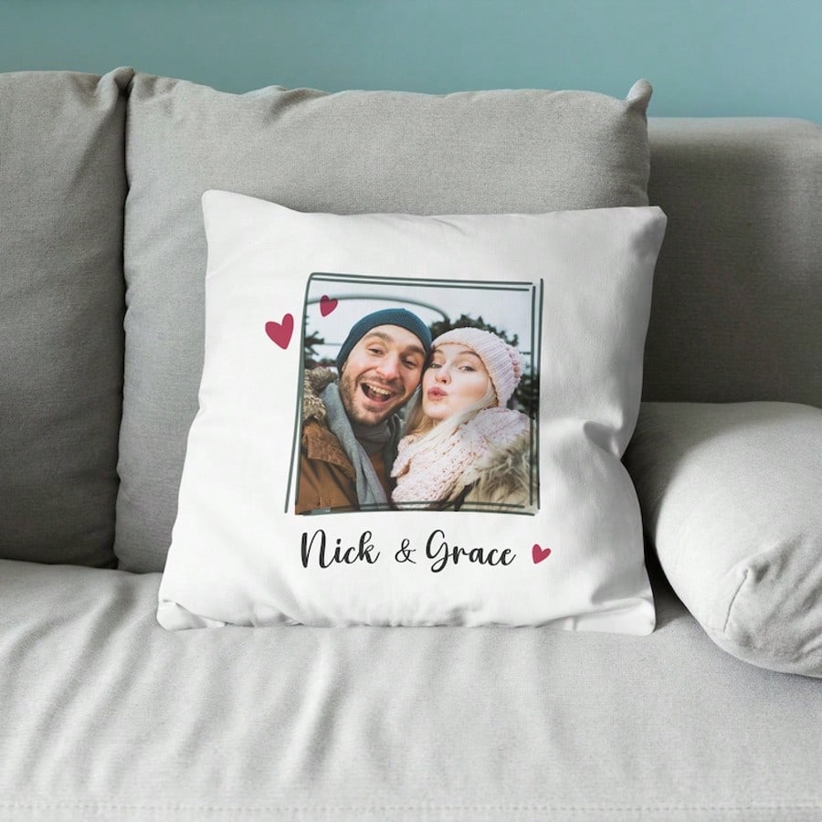 Personalized Valentine's Day Throw Pillowcase With Photo, Custom Gift For Valentine's Day, Personalized Valentine's Day Gifts Gifts For Women Men, Ideal Gifts For Valentine's Day, Girlfriend Boyfriend