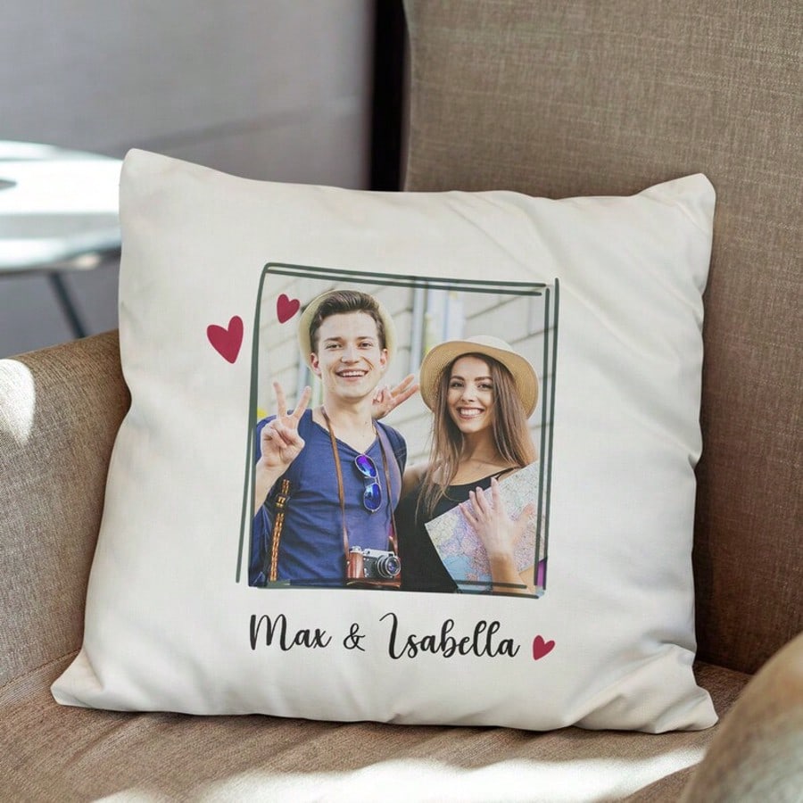 Personalized Valentine's Day Throw Pillowcase With Photo, Custom Gift For Valentine's Day, Personalized Valentine's Day Gifts Gifts For Women Men, Ideal Gifts For Valentine's Day, Girlfriend Boyfriend