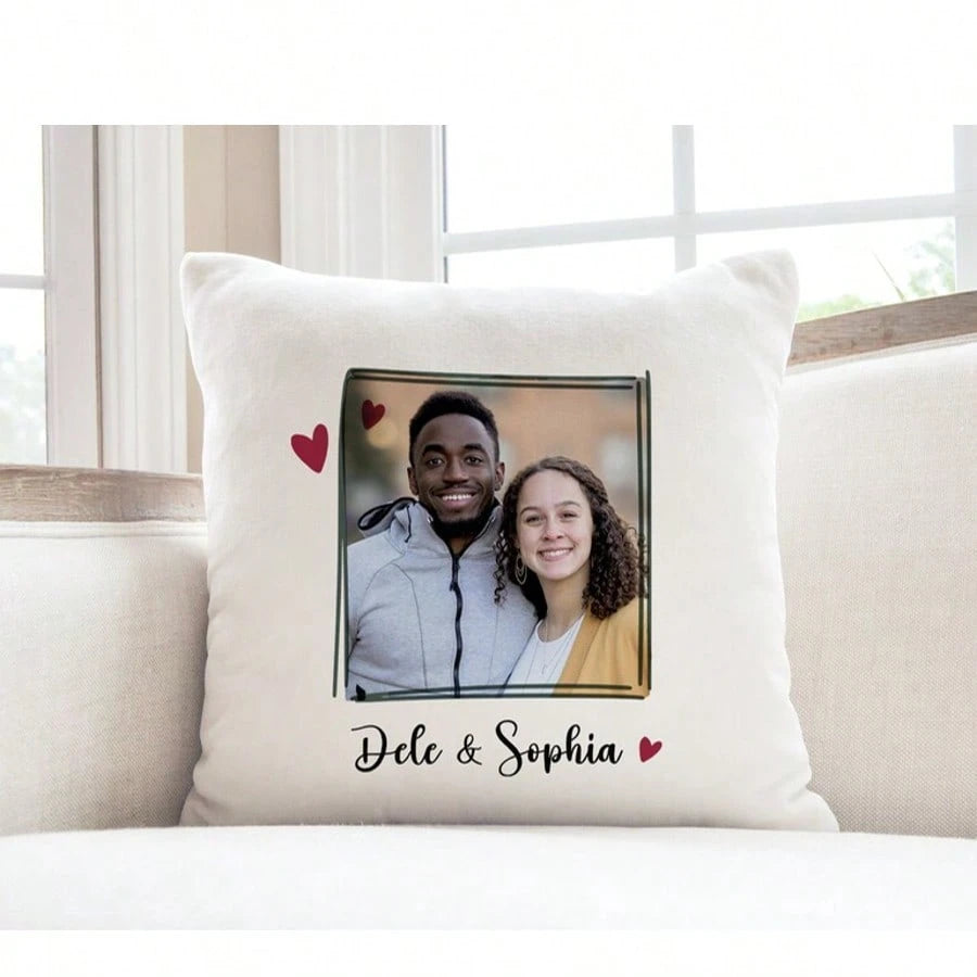 Personalized Valentine's Day Throw Pillowcase With Photo, Custom Gift For Valentine's Day, Personalized Valentine's Day Gifts Gifts For Women Men, Ideal Gifts For Valentine's Day, Girlfriend Boyfriend
