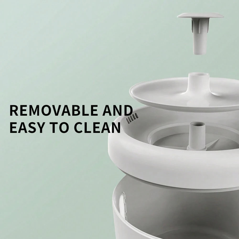 Pet Water Fountain, 2L Automatic Circulating Cat Water Dispenser With Filter, Ultra Quiet & LED Night Light, Easy To Clean, Ideal For Cats, Dogs & Small Pets