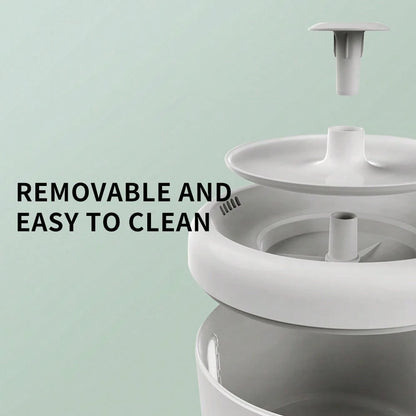 Pet Water Fountain, 2L Automatic Circulating Cat Water Dispenser With Filter, Ultra Quiet & LED Night Light, Easy To Clean, Ideal For Cats, Dogs & Small Pets