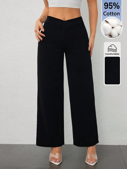 PETITE 2026 Women's Spring/Summer Resort Collection: New Black Suit-Style Straight-Leg Pants. Perfect For Casual Everyday Wear, Ideal For Outings, The Beach, Fashion-Forward Looks, Leisure, Comm