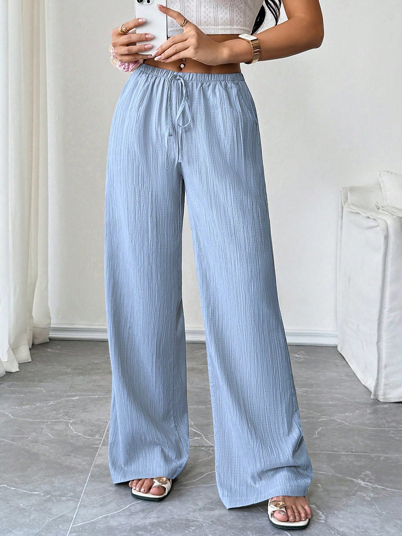 PETITE Women's Solid Color Casual Pants,Petite Women