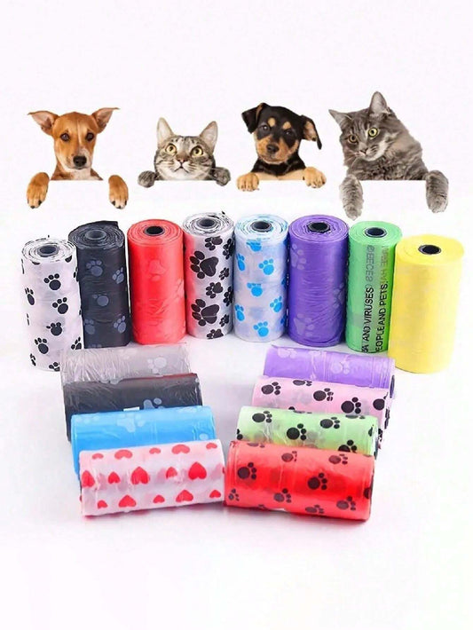 PETSIN-Friendly Leak-Proof Pet Waste Bags-1/6/8/10/20/30/40/50Rolls| Thick,, Odor-Control For HygienicFood & Pet Cleanup