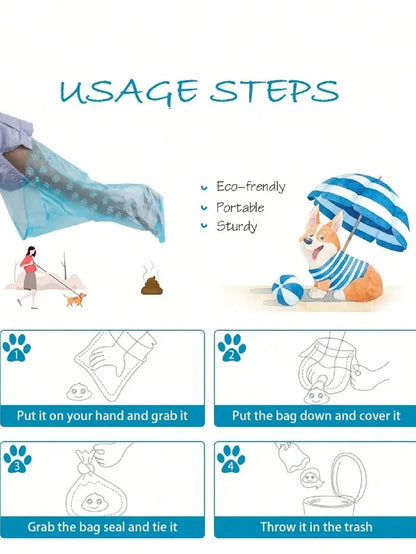 PETSIN-Friendly Leak-Proof Pet Waste Bags-1/6/8/10/20/30/40/50Rolls| Thick,, Odor-Control For HygienicFood & Pet Cleanup
