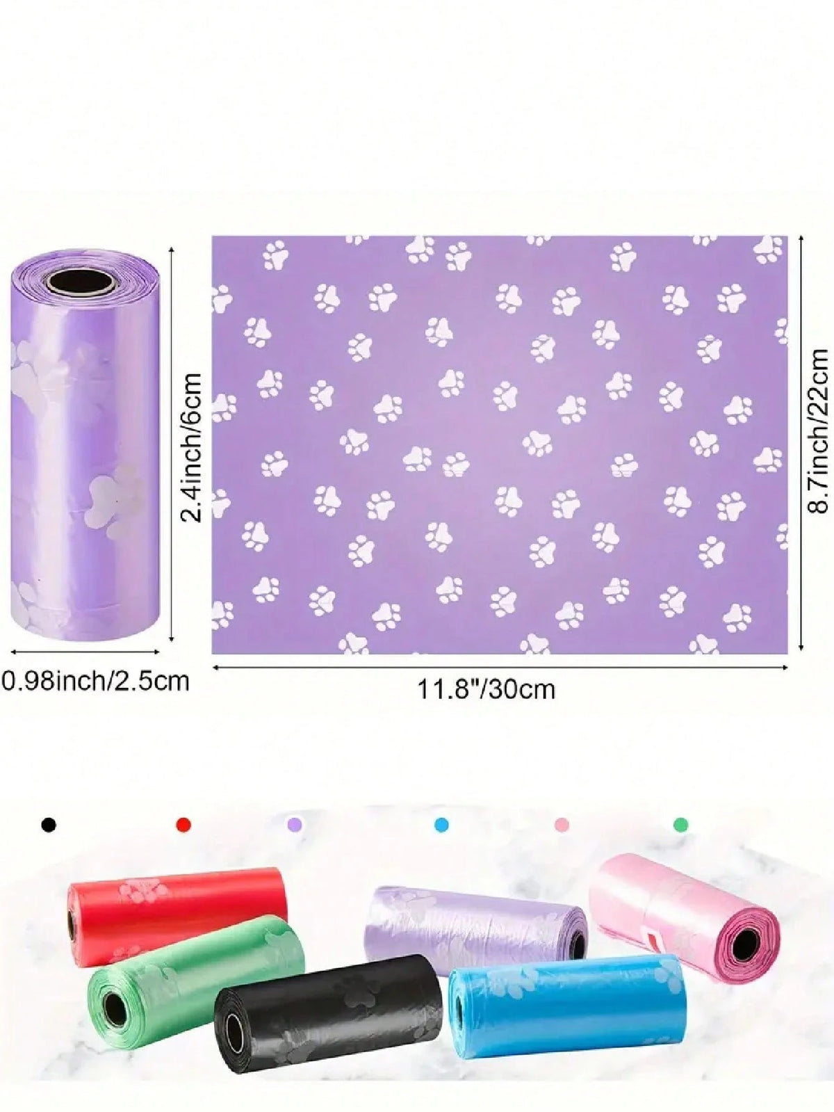 PETSIN-Friendly Leak-Proof Pet Waste Bags-1/6/8/10/20/30/40/50Rolls| Thick,, Odor-Control For HygienicFood & Pet Cleanup