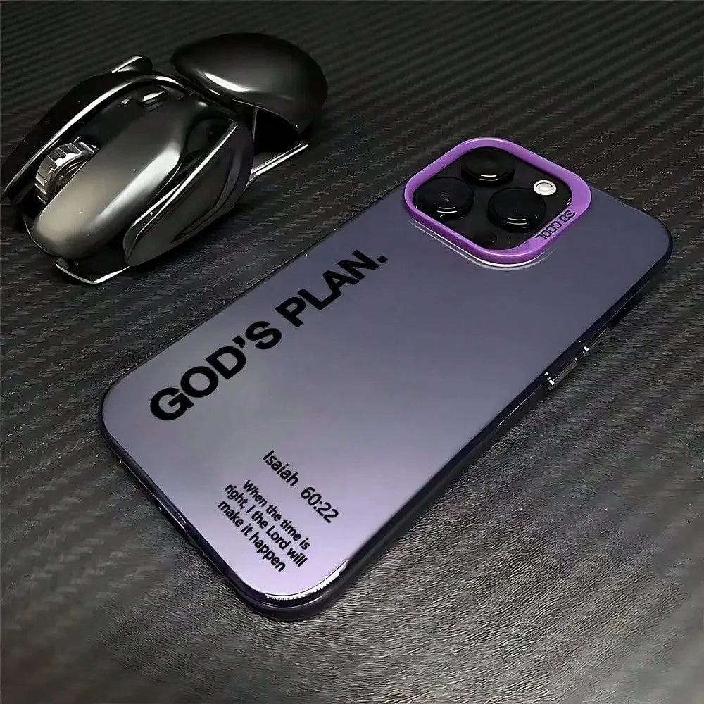 Phone Case- God'S Plan Phone Case Compatible With Iphone 16, 15, 14, 13, 12, 11 Pro Max, X, XR, XS Max, 8, 7 Plus, Shockproof Matte Back Cover.,Suitable For IPhone17 Air