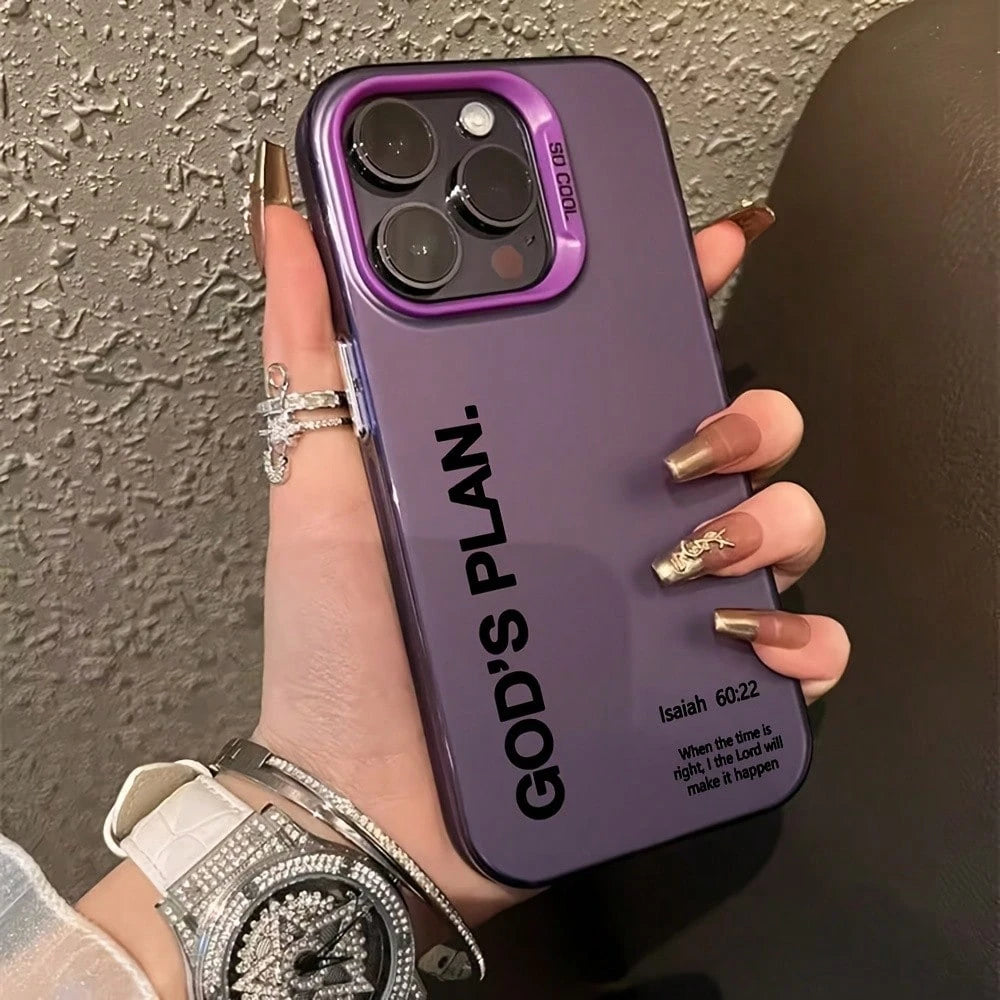 Phone Case- God'S Plan Phone Case Compatible With Iphone 16, 15, 14, 13, 12, 11 Pro Max, X, XR, XS Max, 8, 7 Plus, Shockproof Matte Back Cover.,Suitable For IPhone17 Air