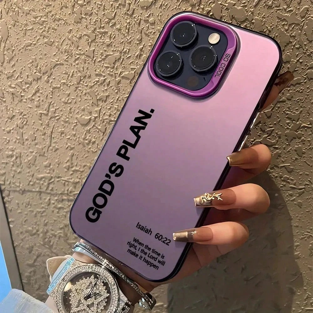 Phone Case- God'S Plan Phone Case Compatible With Iphone 16, 15, 14, 13, 12, 11 Pro Max, X, XR, XS Max, 8, 7 Plus, Shockproof Matte Back Cover.,Suitable For IPhone17 Air