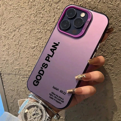 Phone Case- God'S Plan Phone Case Compatible With Iphone 16, 15, 14, 13, 12, 11 Pro Max, X, XR, XS Max, 8, 7 Plus, Shockproof Matte Back Cover.,Suitable For IPhone17 Air