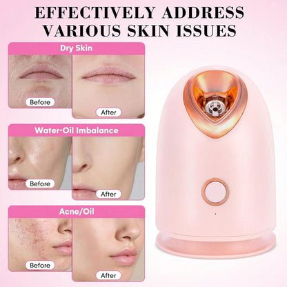 Pjordo Facial Steamer Spa Kit Nano Ionic Face Steamer For Deep Hydration And Moisturization, Home Sauna Spa Sprayer With 17 Pieces Skin Care Tools, Self Care Gifts For Women