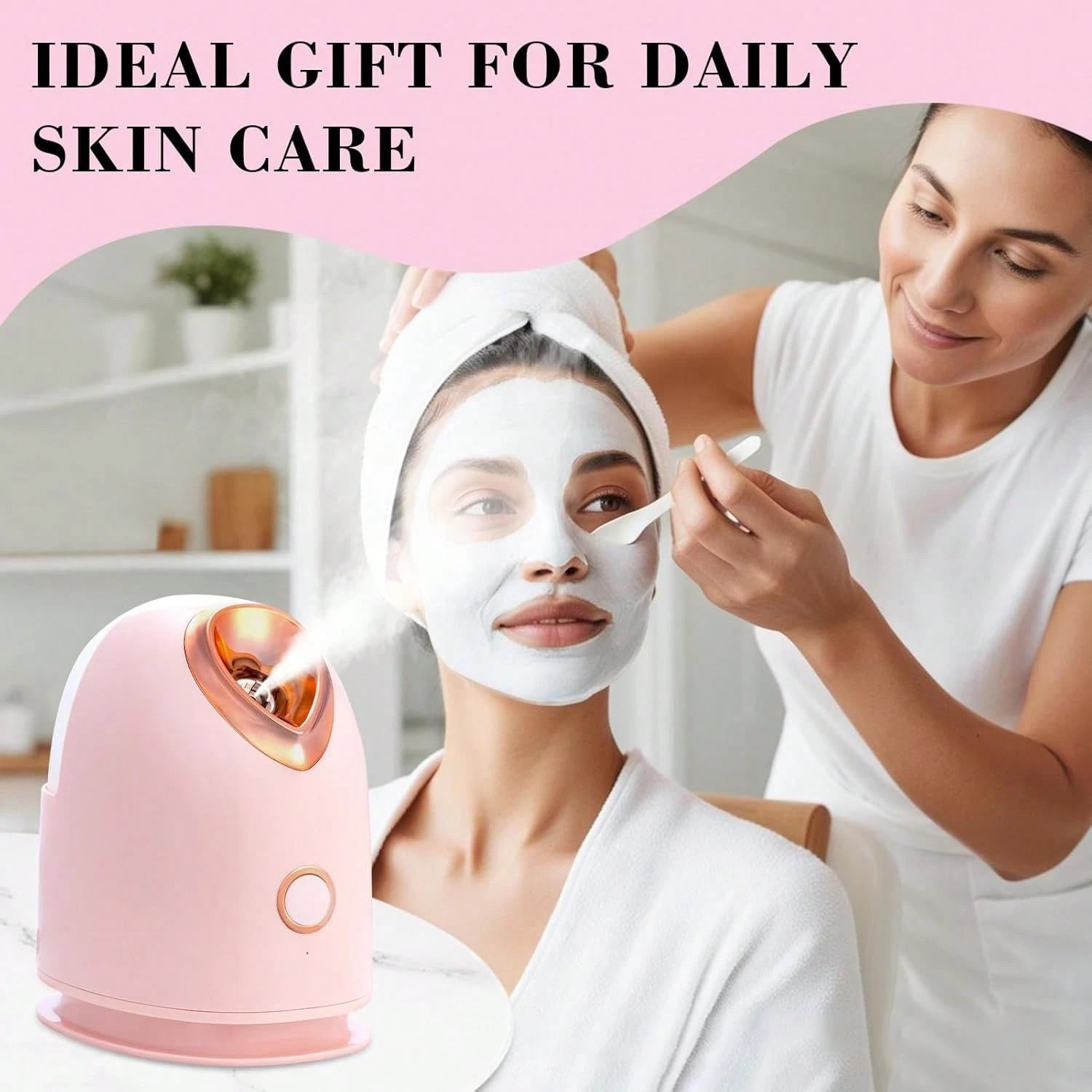 Pjordo Facial Steamer Spa Kit Nano Ionic Face Steamer For Deep Hydration And Moisturization, Home Sauna Spa Sprayer With 17 Pieces Skin Care Tools, Self Care Gifts For Women