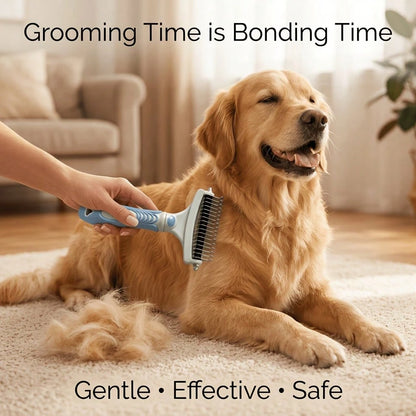 Planet Pet Pet Grooming Brush- Double-Sided, Extra-Wide, Suitable For Cats And Dogs- Removes Undercoat Hair, Reducing Shedding By 95%- Undercoat Grooming Tool For Dogs| Hair Removal And Hair Rem