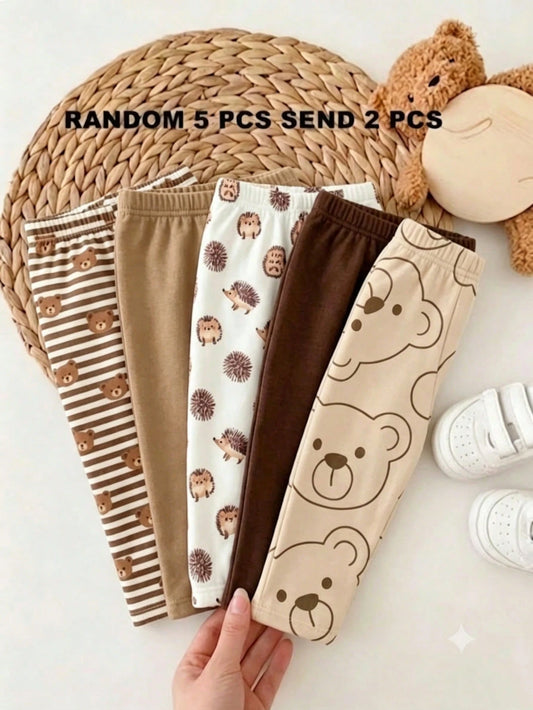 Playful Pals 2 Random Sets From 5 Designs,Baby Boys New Fashion Comfortable Simple Soft Casual Long Pants, Baby Boy Pants Set