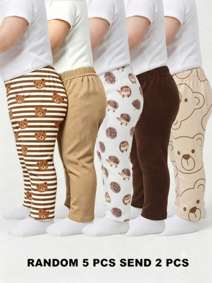 Playful Pals 2 Random Sets From 5 Designs,Baby Boys New Fashion Comfortable Simple Soft Casual Long Pants, Baby Boy Pants Set