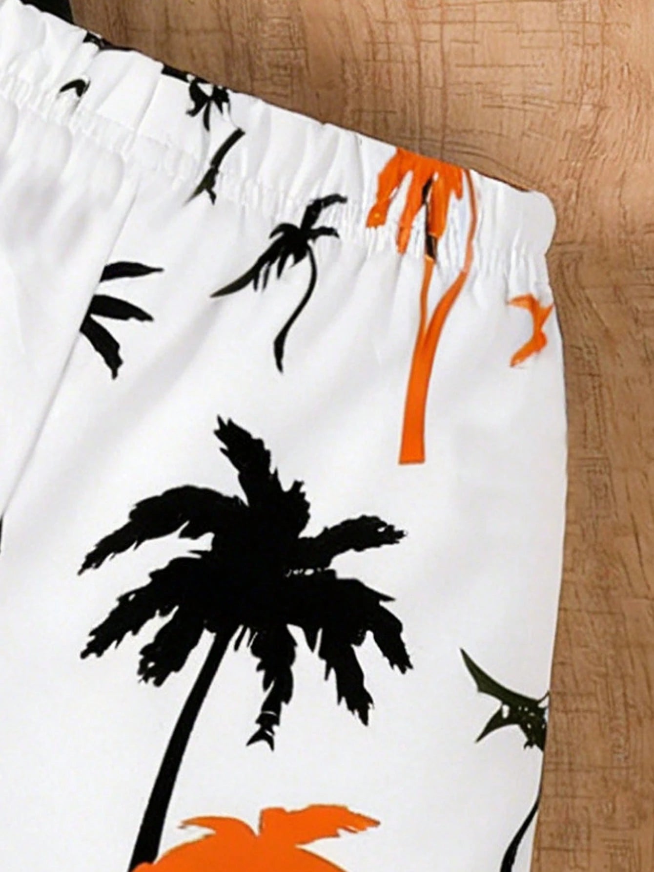 Playful Pals Baby Boy 3-Piece Outfit: Sunglasses, Letter Print Tank Top, Palm Tree Print Shorts, Suitable For Summer Outings