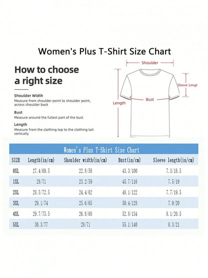 Plus Size Women Casual Crew Neck T-Shirt With Progress Over Perfection Graphic Regular Length All-Season Fashion Size L-3XL 4XL 5XL