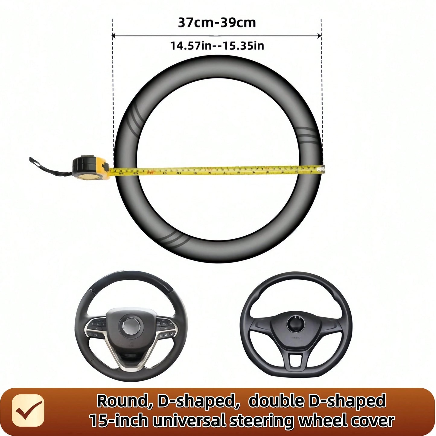 Plush Steering Wheel Cover, Fits 14.5 Inch-15 Inch Steering Wheel, Elastic Design For Easy Carrying And Washable, 6 Elegant Floral Patterns For Autumn/Winter, Suitable As Birthday Gift And Car Interio