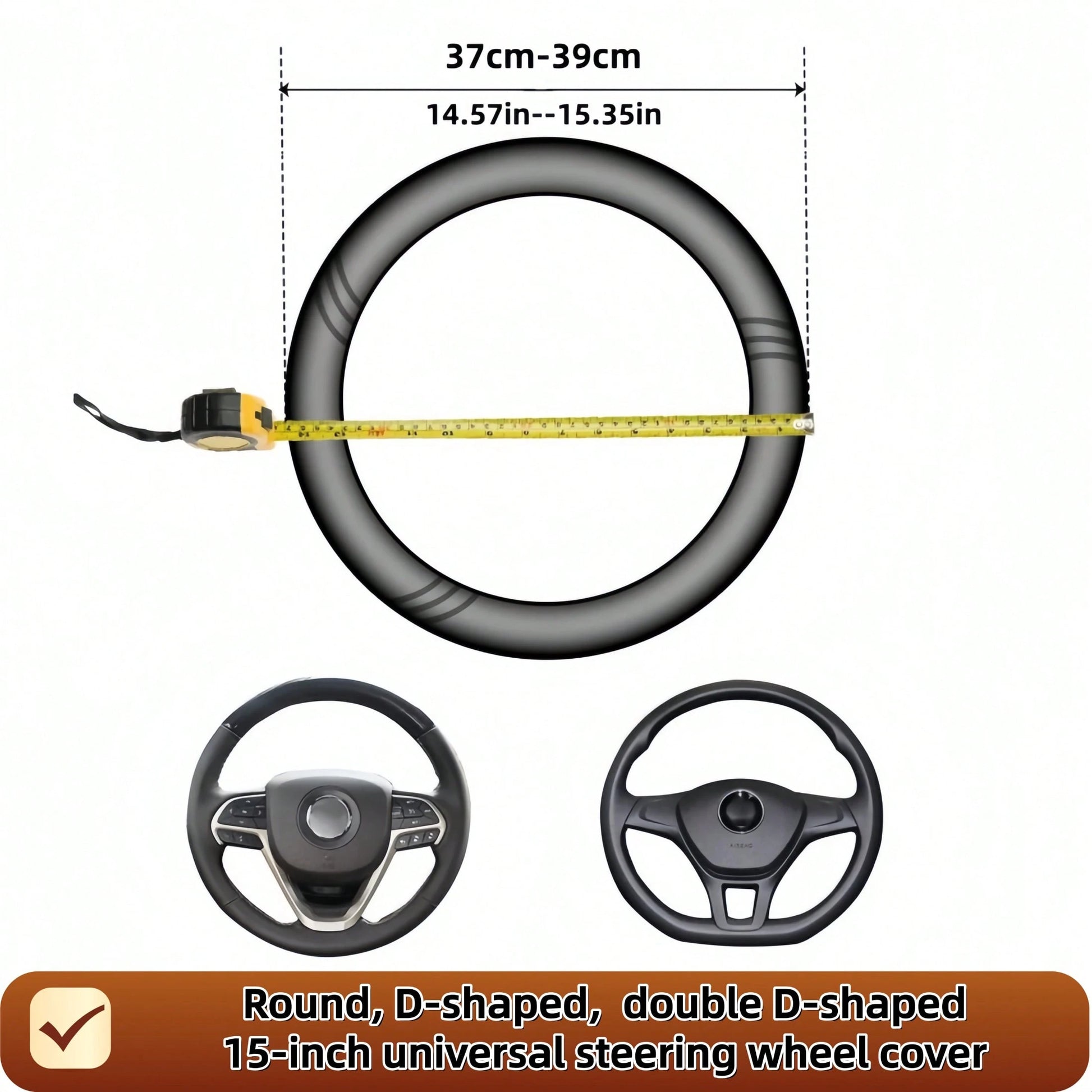 Plush Steering Wheel Cover, Fits 14.5 Inch-15 Inch Steering Wheel, Elastic Design For Easy Carrying And Washable, 6 Elegant Floral Patterns For Autumn/Winter, Suitable As Birthday Gift And Car Interio