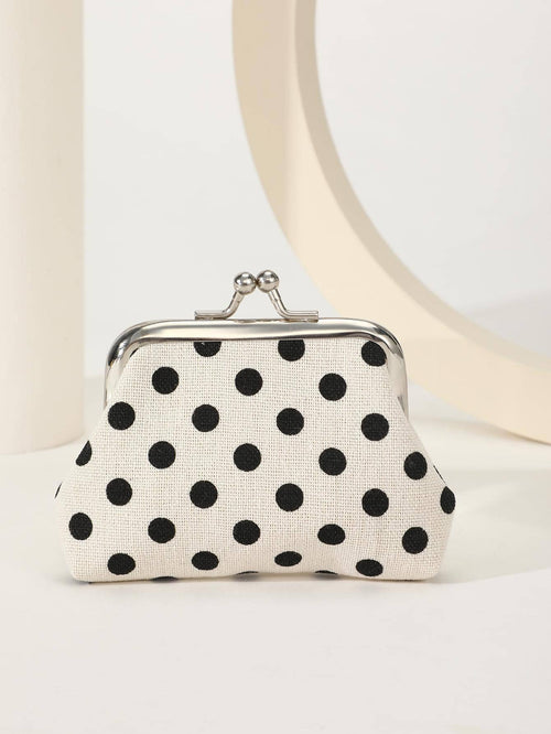 Polka Dot Pattern Women's Fashion Versatile Lightweight Wallet, Suitable For Anniversary, Birthday And Other Occasions, Also Suitable As A Gift For White-Collar Workers, Unisex, Mini Wallet, Coin Purs