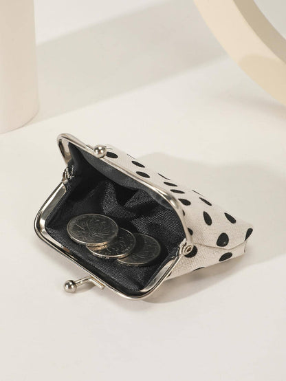 Polka Dot Pattern Women's Fashion Versatile Lightweight Wallet, Suitable For Anniversary, Birthday And Other Occasions, Also Suitable As A Gift For White-Collar Workers, Unisex, Mini Wallet, Coin Purs