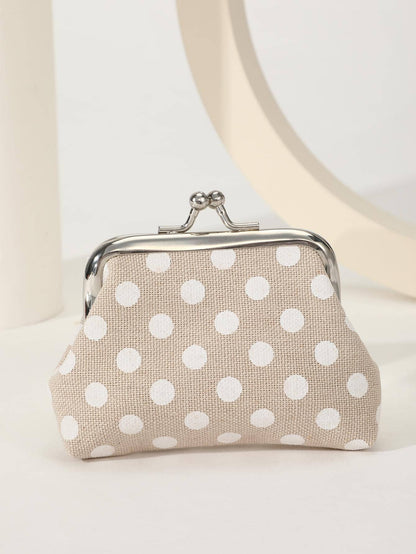 Polka Dot Pattern Women's Fashion Versatile Lightweight Wallet, Suitable For Anniversary, Birthday And Other Occasions, Also Suitable As A Gift For White-Collar Workers, Unisex, Mini Wallet, Coin Purs